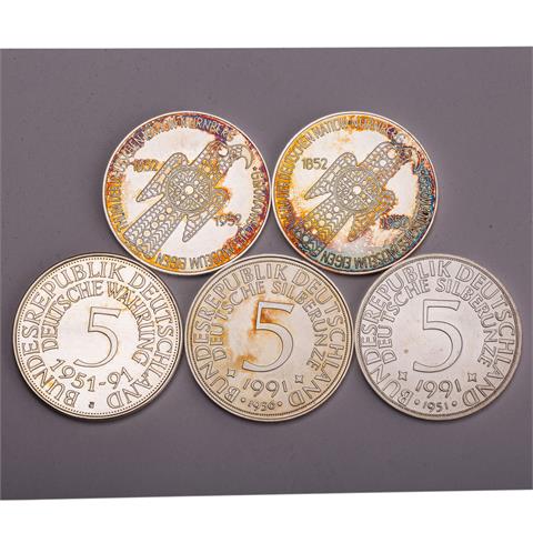 5 Unzen Silber - 5 Medaillen Adler und