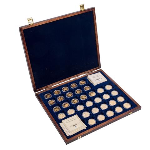 34 x Medaillen /GOLD - 'Die ersten EUROPA-Prägungen in Gold'