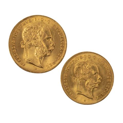 Österreich / GOLD - Franz Josef I. 4 Fl / 8 Fl 1892