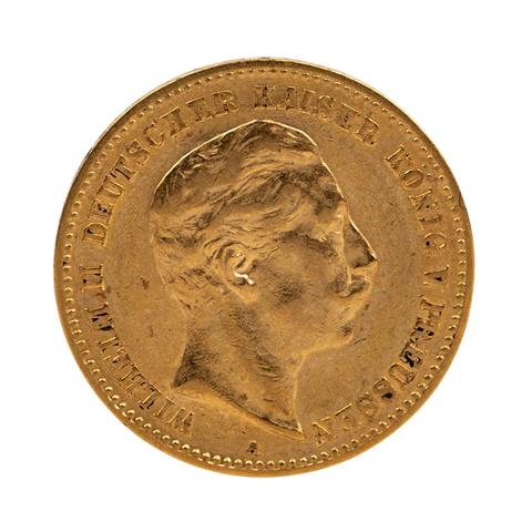 Dt. Kaiserreich /GOLD - Preussen Wilhelm I. 10 Mark 1904-A