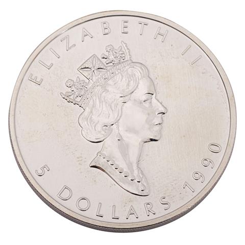 Kanada /SILBER - Elisabeth II. 1 oz Maple Leaf 1990