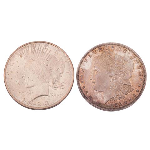 USA /SILBER - 2 x 1 Dollar