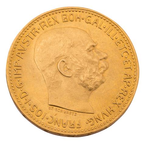 Österreich/GOLD - 20 Kronen 1915/NP, Franz-Joseph, vz.,