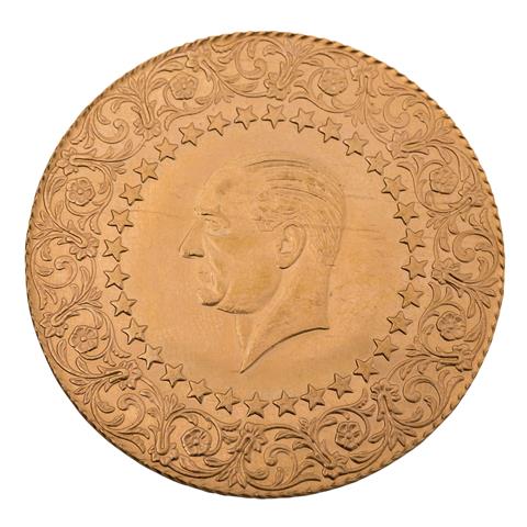 Türkei /GOLD - Atatürk 500 Piaster Monnaie de Luxe 1965