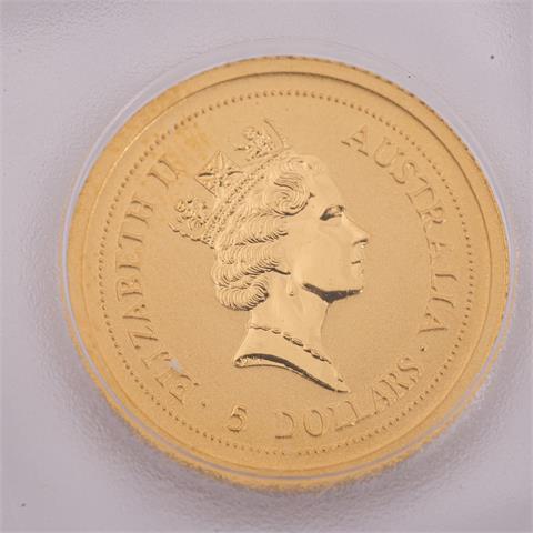 Australien / GOLD -  5 Dollars 1997, Nugget,