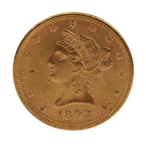 USA - 10 Dollars (Eagle) 1893,