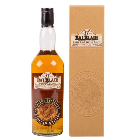 BALBLAIR Single Malt Scotch Whisky, 31 years, limitierte Edition 'HIGHLAND SELECTION'