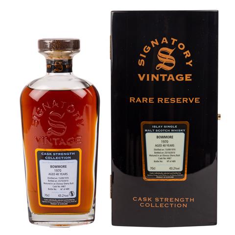 BOWMORE Single Malt Scotch Whisky 'Cask Strenght Collection', 1970, SIGNATORY VINTAGE, 40 years
