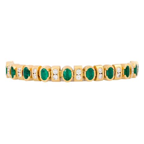 Armband mit Smaragden und Brillanten