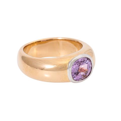 JACOBI Ring mit roséfarbenem Saphir von ca. 2,52 ct,