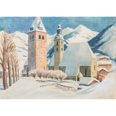 WINKLER, FRED (Maler 20. Jh.), "Kitzbühel im Winter",