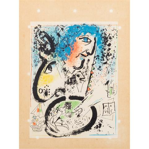 CHAGALL, MARC, NACH (1887-1985), „Der Maler mit gelbem Esel und Palette“.