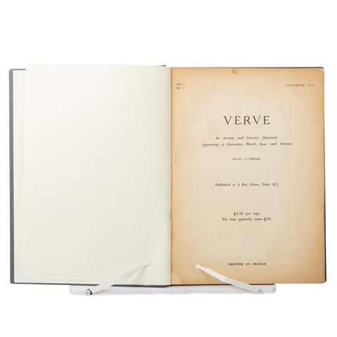 VERVE, "The French Review of Art", Vol. 1, No. 1, Dezember, Paris/Tériade 1937.
