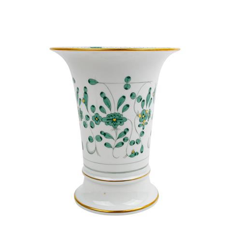 MEISSEN Vase 'Indisch grün', 1. Wahl, 20. Jh.