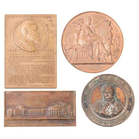 Medaillen und Plaketten - Konvolut 4 Stück, darunter
