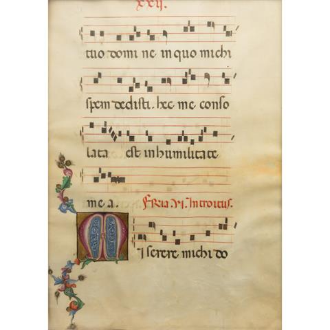 Notenhandschrift - Blatt aus einem Missale
