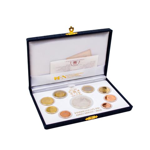 Vatikan - KMS 3,88€ 2014 mit 20€ Sondermünze in Sterlingsilber
