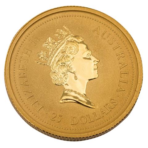 Australien - 25 Dollars 1996, 1/4 Unze GOLD fein,