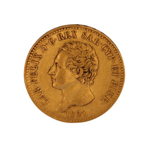 Sardinien /GOLD - Karl Felix 20 LIRE 1821