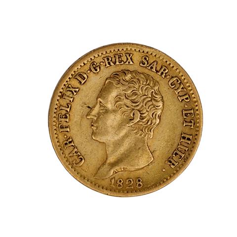 Sardinien /GOLD - Karl Felix 20 LIRE 1828