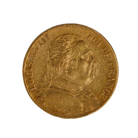 Frankreich /GOLD - Ludwig XVIII. 20 FRANCS 1814-A