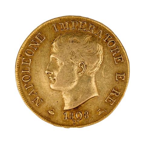 Italien /GOLD - Napoleon 40 LIRE 1808-M