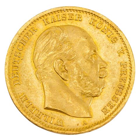 Dt. Kaiserreich /GOLD - Preussen Wilhelm I. 10 Mark 1872-A