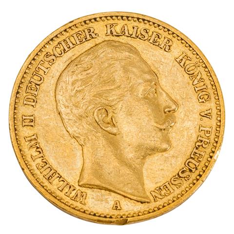 Dt. Kaiserreich /GOLD - Preussen Wilhelm II. 20 Mark 1898-A