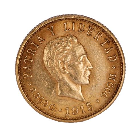 Kuba /GOLD - 1. Republik (1898-1962) 5 Pesos 1915