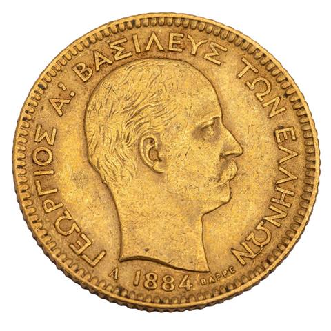Griechenland /GOLD - Georg I. 20 Drachmen 1884