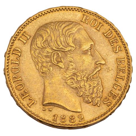 Belgien /GOLD - Leopold II. 20 Francs 1882