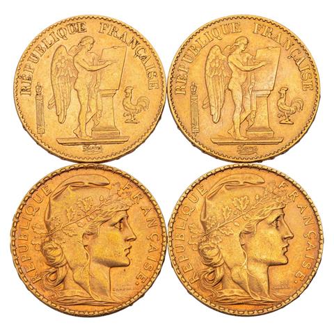 Frankreich/GOLD - 4 x 20 Francs,