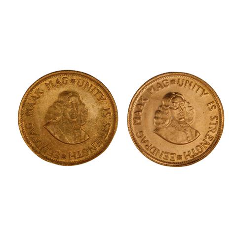 Südafrika/GOLD - 2 x 2 Rand 1966 + 1976,