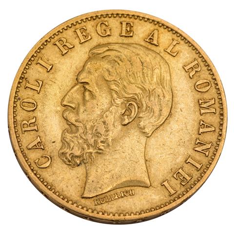 Rumänien /GOLD - Karl I. 20 LEI 1883-B