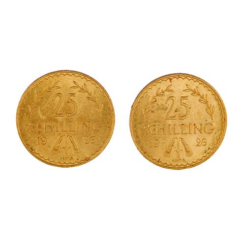 Österreich /GOLD - 2 x 25 Schilling 1926