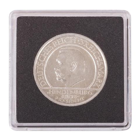Deutsches Reich - 3 Reichsmark 1929/F, Hindenburg, Schwurhand,