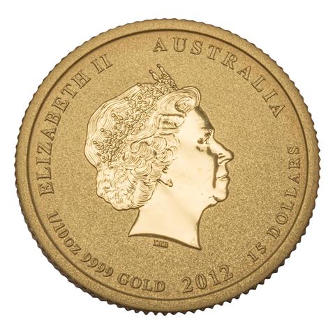 Australien - 15 Dollars 2012, Jahr des Drachen, GOLD,