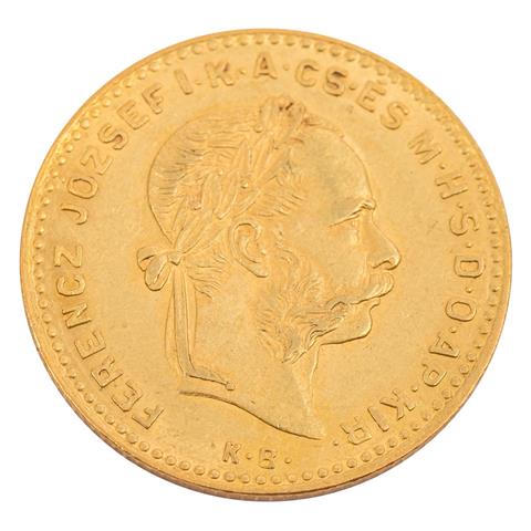Österreich-Ungarn /GOLD - Franz Jozsef I. 4 Forint 1885