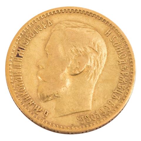 Russisches Zarenreich /GOLD - Nikolai II. 5 Rubel 1898