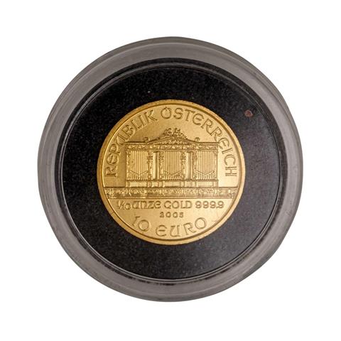 Österreich /GOLD -  10 € Wiener Philharmoniker Gold - 1/10 oz