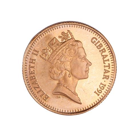 Gibraltar /GOLD - Elisabeth II. 70 Ecus (50 Pounds) 1991
