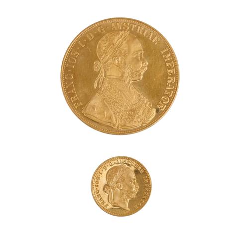 Österreich /GOLDLOT - Franz Josef I. 1 x 1 Dukat & 1 x 4 Dukaten 1915/NP