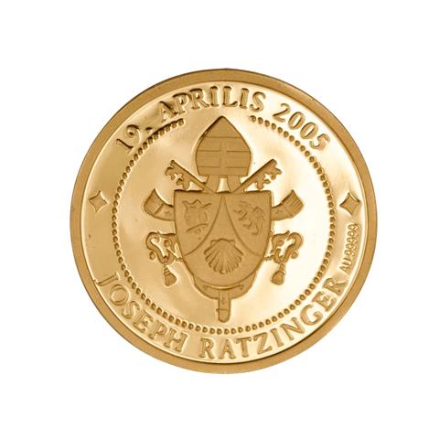 Vatikan - Gold Medaille 2005, Ratzinger, Petrus und Paulus,