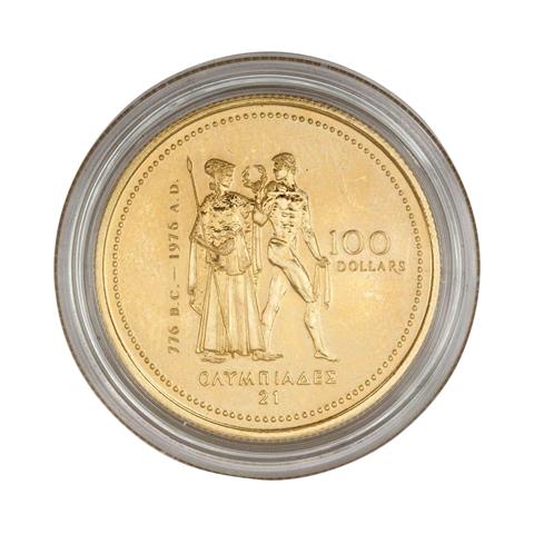 Kanada /GOLD - Elisabeth II. 100$, 21. Olympische Spiele 1976