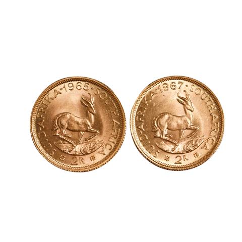 Südafrika /GOLD - 2 x 2 Rand 1965/1967
