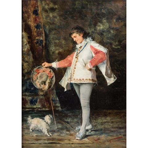 VINEA, FRANCESCO (1845-1902) "Herr mit Hund"
