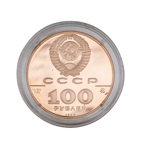 Sowjetunion /GOLD - 100 Rubel 1989 '500 Jahre Russischer Zentralstaat'