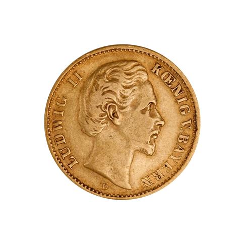 Bayern/GOLD - 10 Mark 1875 D