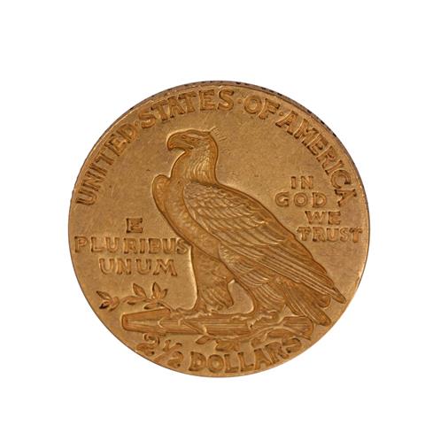 USA - 2,5 Dollars 1910/ohne Münzzeichen, Indian Head, GOLD,