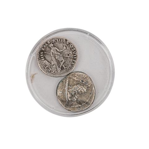 Antike Münzen - 2tlg. Konvolut Römische Kaiserzeit und Partherreich